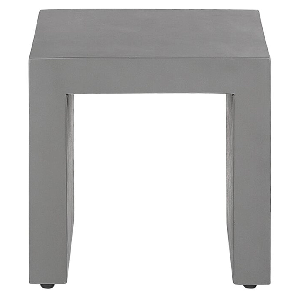 Set da pranzo da giardino Tavolo rettangolare in cemento grigio 6 sgabelli 6 posti resistente all'acqua