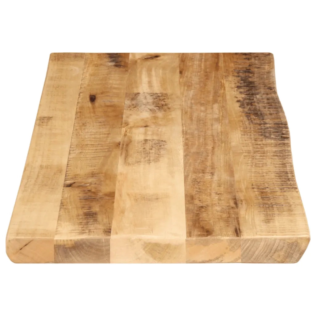 Piano Tavolo Bordi Vivi 90x40x2,5cm Legno Massello Mango Grezzo 370659