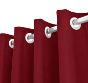 Tenda Semioscurante 140 x 290 Cm Moderne Con Occhielli  Bordeaux - 1 Tenda