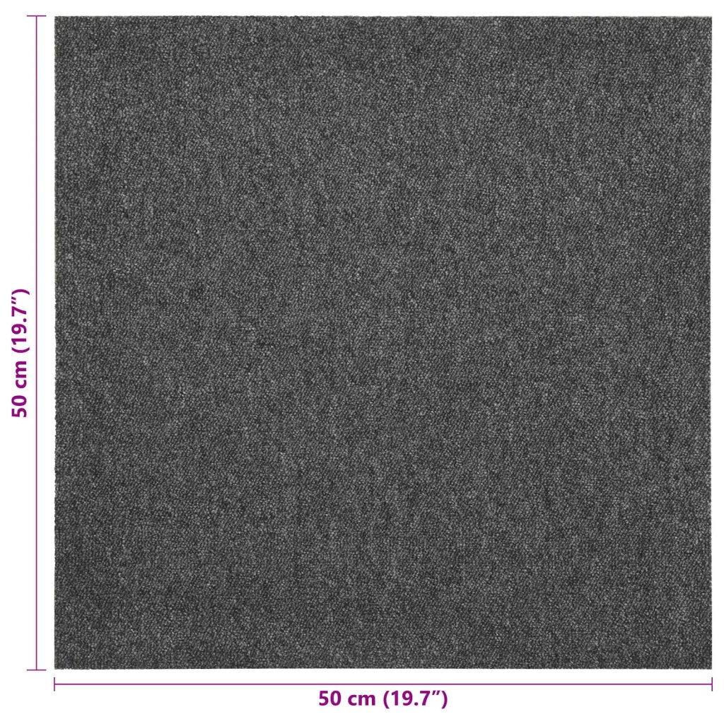 Tappeto 20 pcs Antracite 50 x 50 cm 100% Polipropilene