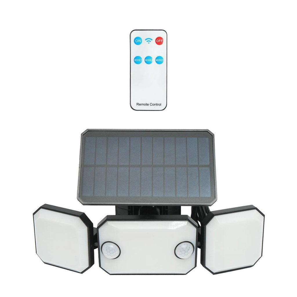 Lampada LED con pannello solare telecomandato e batteria 2000mAh, IP65