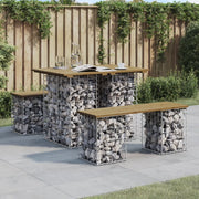 Tavolo da giardino in gabbione design 100x70x72 cm in legno di pino impregnato 834367