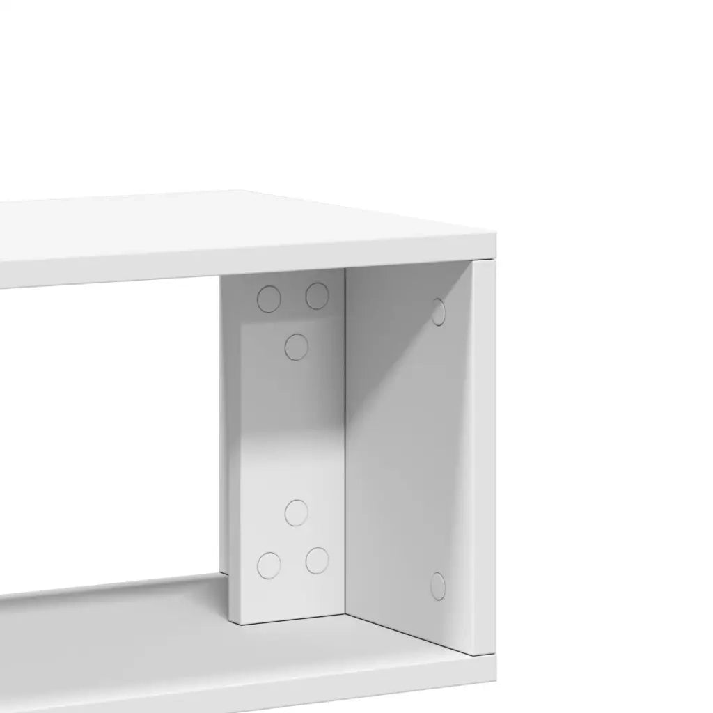 Mobili TV a Parete 2pz Bianchi 100x30x50cm in Legno Multistrato 840793
