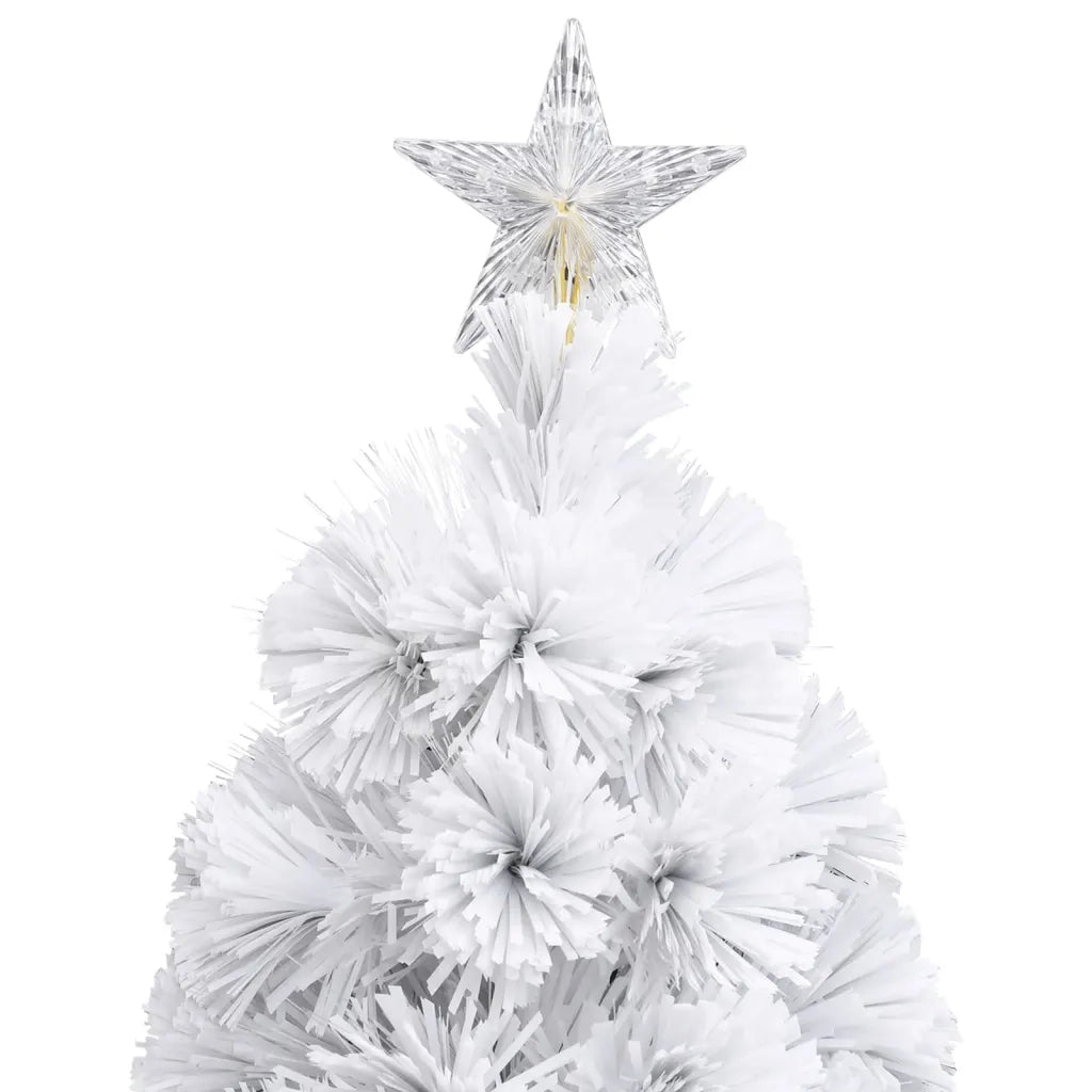Albero Natale | Decorazioni natalizie Preilluminato Bianco 240 cm in Fibra Ottica