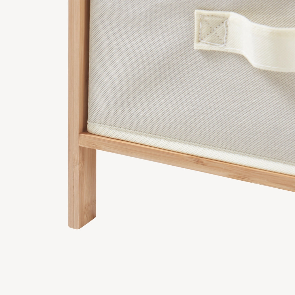 Cassettiera Maldon Comò Organizzatore con 5 Cassetti 122 x 37 x 35 cm - Naturale / Beige [en.casa]