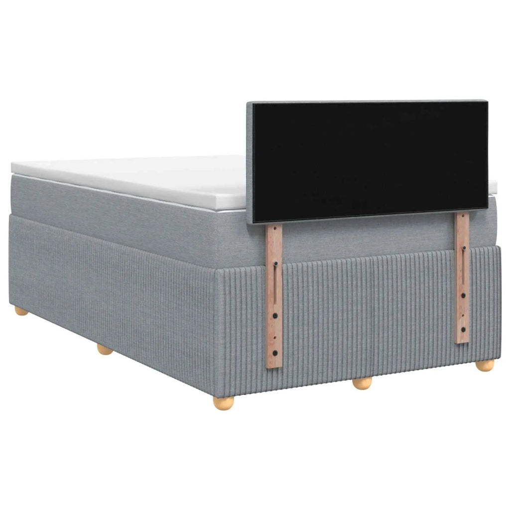 Letto box spring con materasso Grigio Chiaro 120 x 190 cm 3451419