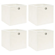 Scatole 4 pz Bianche 32x32x32 cm in Tessuto cod mxl 51226