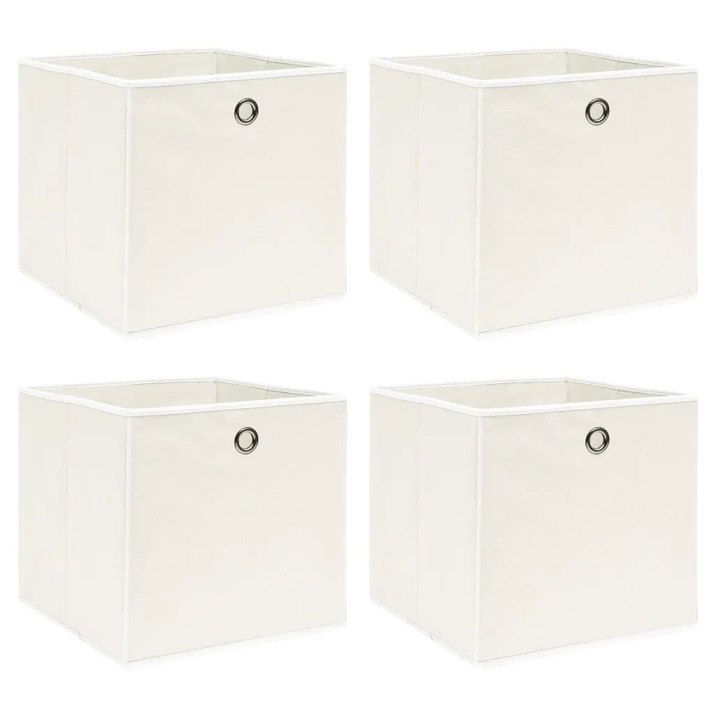 Scatole 4 pz Bianche 32x32x32 cm in Tessuto cod mxl 51226