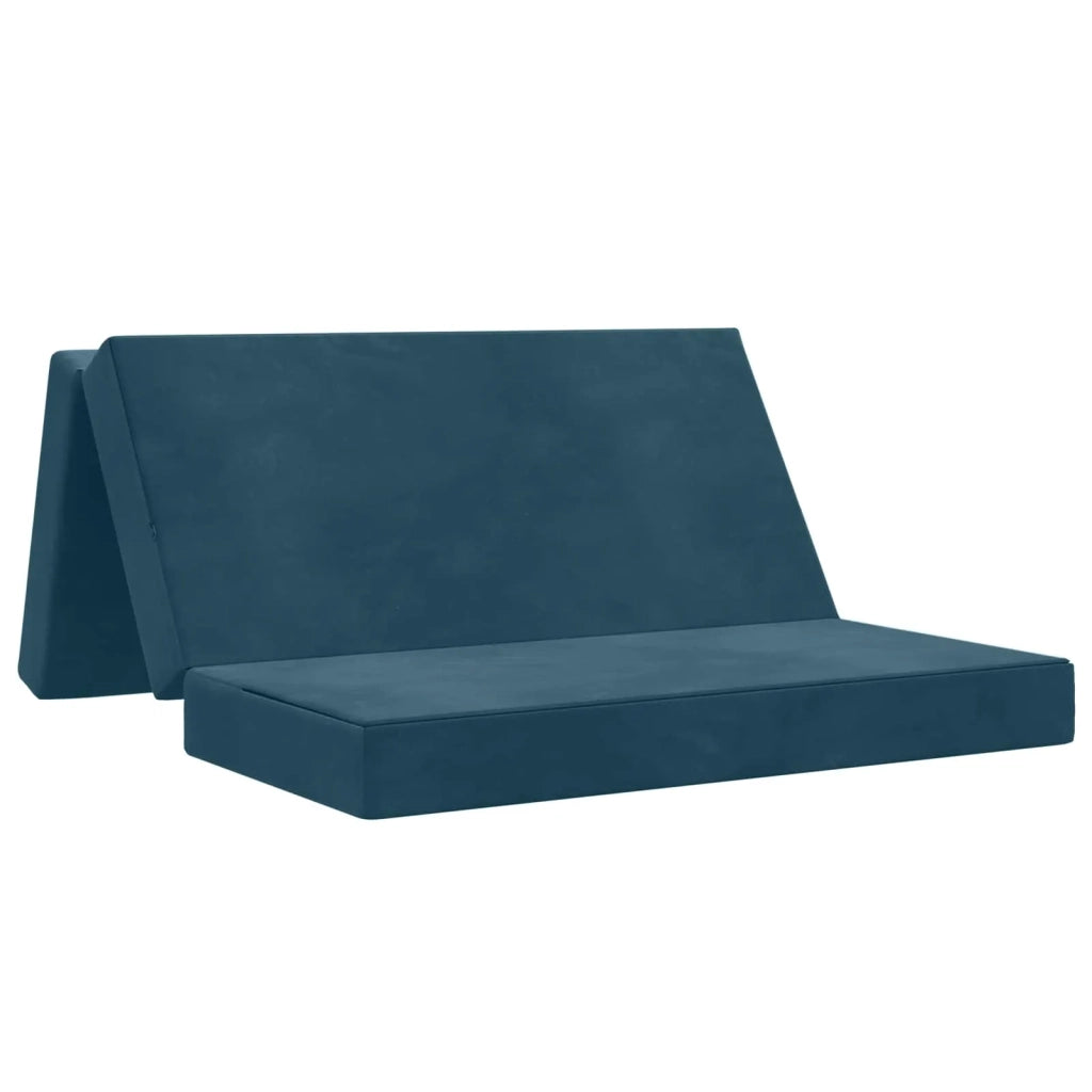 Divano Letto Pieghevole 160 x 67 x 45 cm Blu 900238