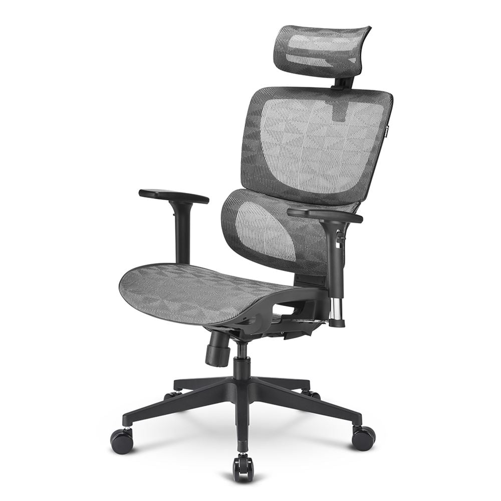 Sharkoon sedia office, full mesh, class-4 gaslift, 3d armrest  headrest, 5 heights adjustable backr - OFFICEPAL C30M