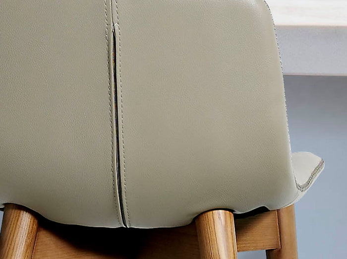 Sgabello in ecopelle visone