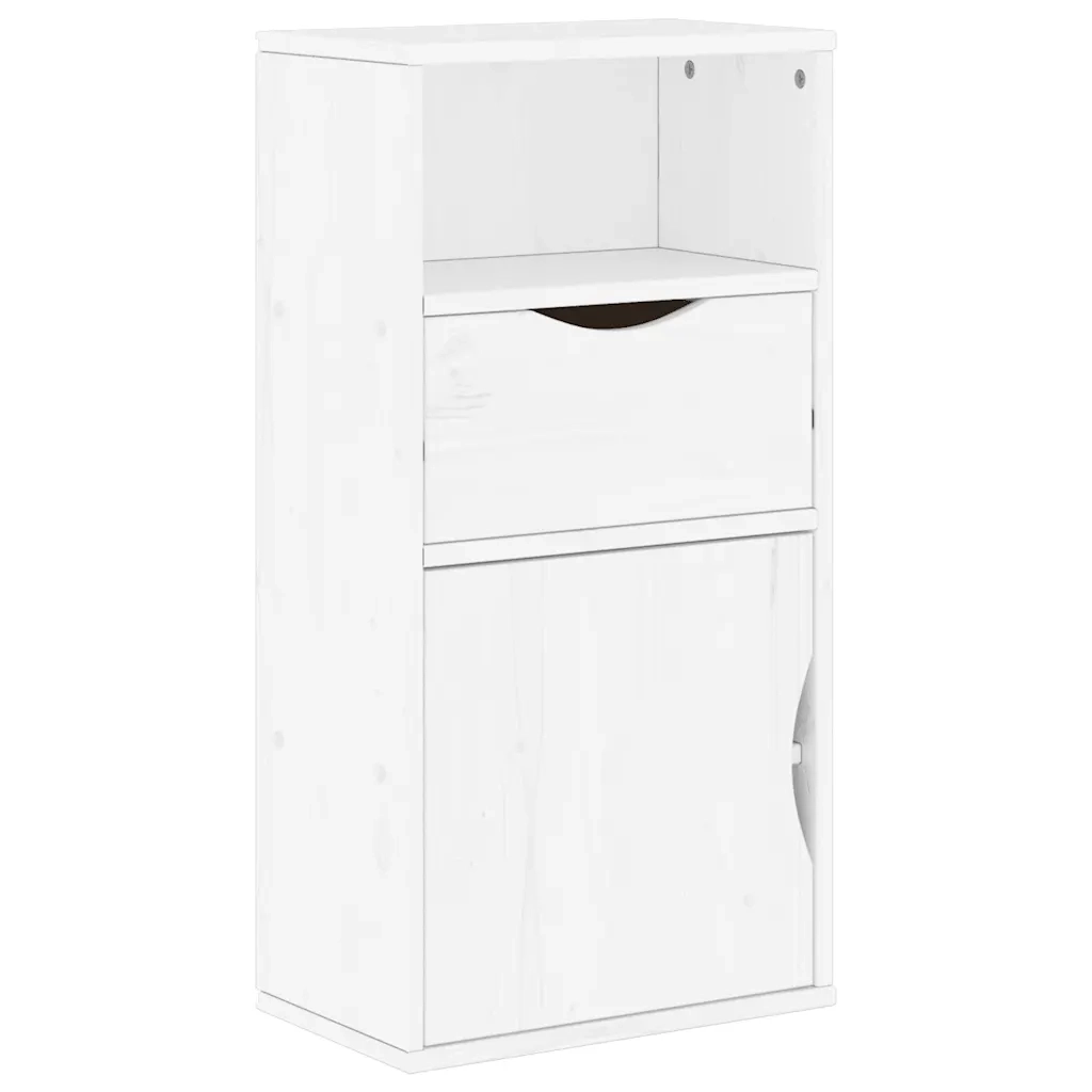 Mobile TV 5 pz-Mobile per TV-Credenza TV con Contenitore ODDA Bianco in Legno di Pino 354287