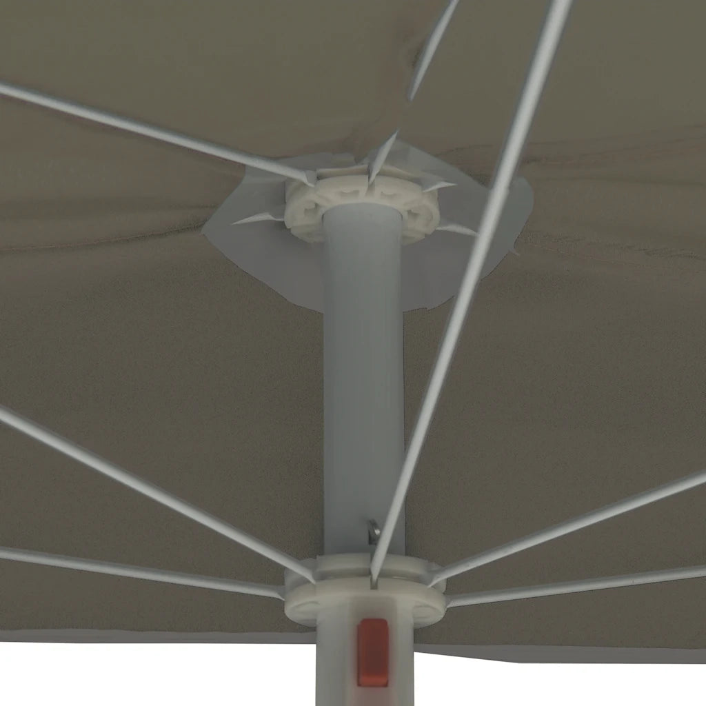Ombrello | Parasolne Semicircolare da Giardino con Palo 180x90 cm Sabbia