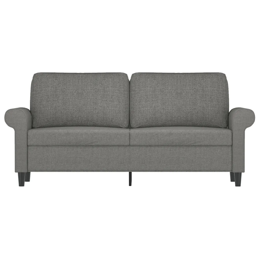 Divano a 2 Posti Grigio Scuro 140 cm in Tessuto 349194