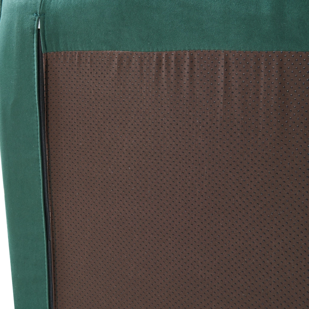 Pouf Poggiapiedi Kodsø Imbottito in Microfibra 35x80x65 cm - Verde [en.casa]