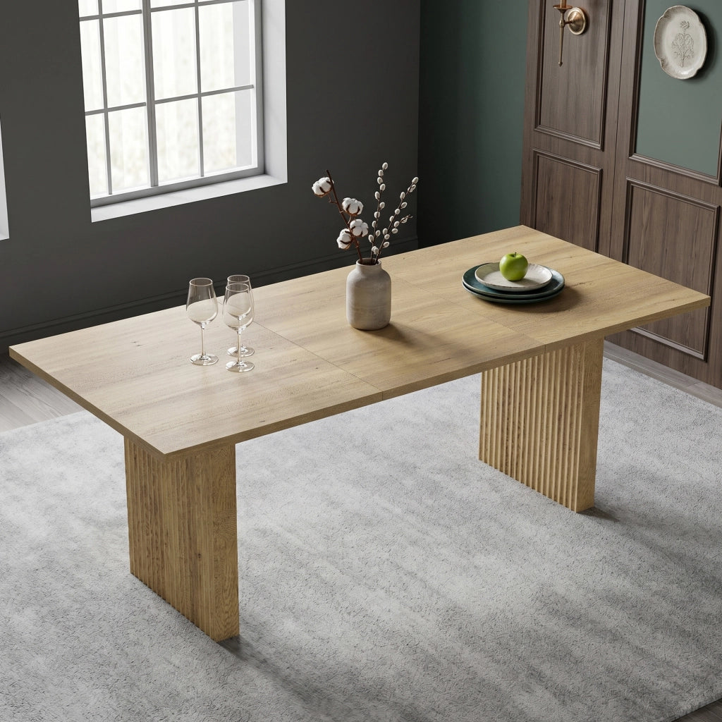 Tavolo da Pranzo Allungabile 140/200x90 cm ¨C MINIMAL ¨C Rovere, Rettangolare, 6-8 Persone