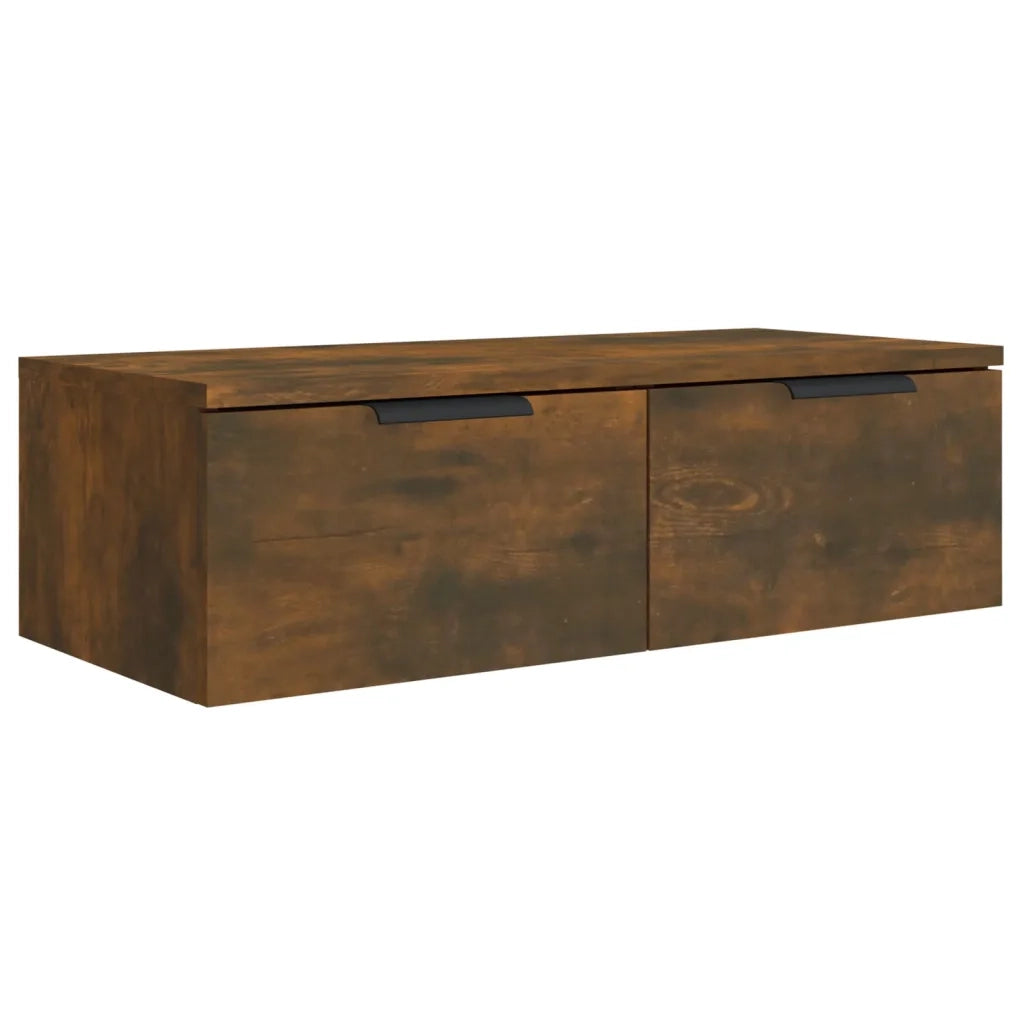 Mobili Pensili 2 pz Rovere Fumo 68x30x20 cm Legno Multistrato cod mxl 32929