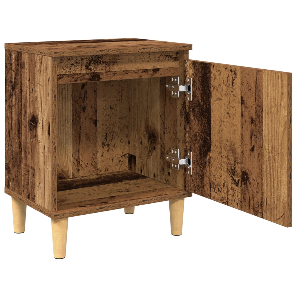 Comodino in Legno Vecchio Legno Vecchio Legno Massello di Recupero