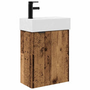 Mobile Bagno | Armadio da bagno con rubinetto Legno antico 45,5 x 22,5 x 84 cm
