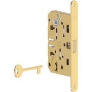 SERRATURA PATENT B.TONDO OTTONATO POLARIS AGB  I.MM 90 F.MM 18 E.MM 50