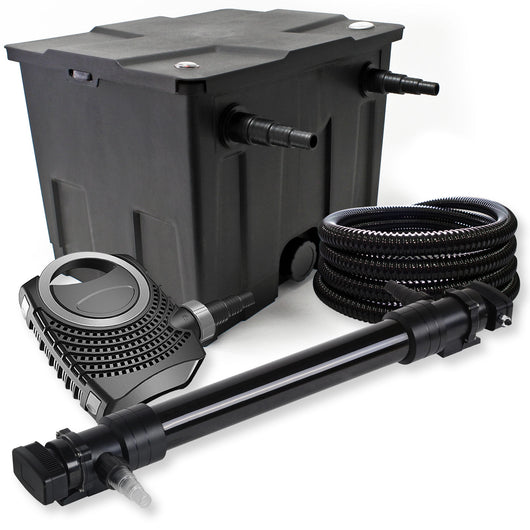 Set Filtro laghetto a 1 camera 12000l Chiarificatore UVC 72W 6ª serie Pompa NEO10000 80W Tubo