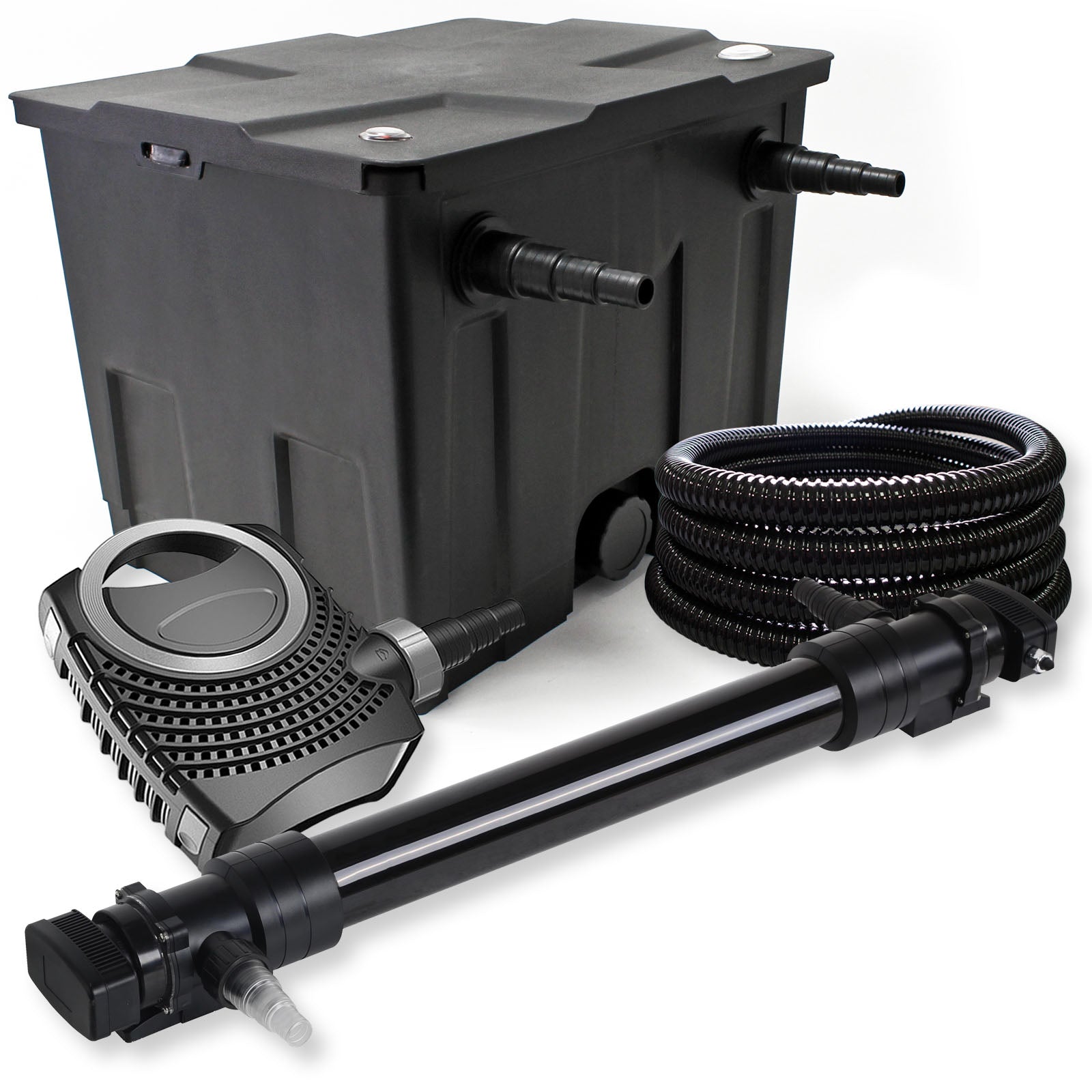 Set Filtro laghetto a 1 camera 12000l Chiarificatore UVC 72W 6ª serie Pompa NEO10000 80W Tubo