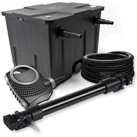 Set Filtro laghetto a 1 camera 12000l Chiarificatore UVC 72W 6ª serie Pompa NEO10000 80W Tubo