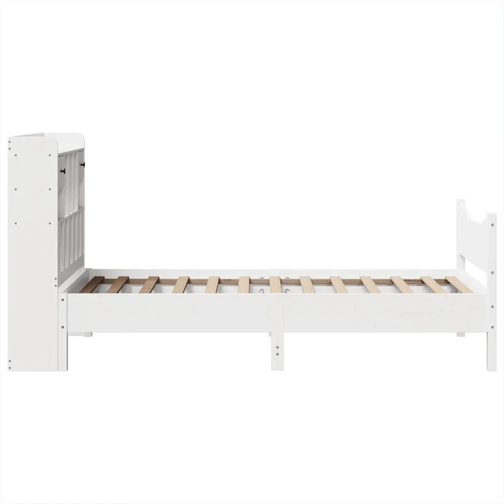 Giroletto senza Materasso Bianco 75x190 Legno Massello di Pino 3323402