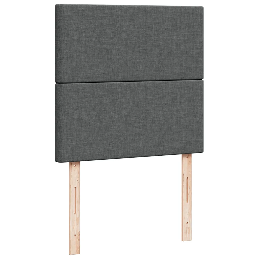 Giroletto a Molle con Materasso Grigio Scuro 90x190 cm Tessuto 3291905
