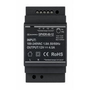 Alimentatore Trasformatore Da Guida Barra DIN 60W, 3 Moduli, Serie HDR-60, Disponibili DC 12V 24V (DC 12V)