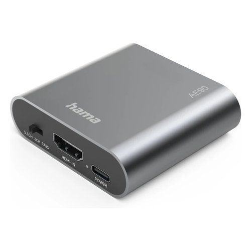 Convertitore audio hama 00205100 ae90 hdmi audio extractor gray
