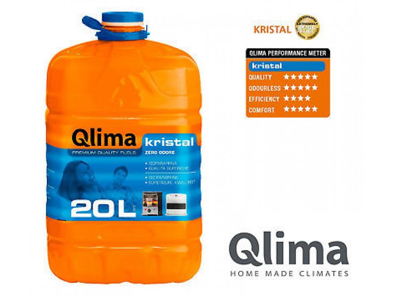 Combustibile liquido inodore universale 20lt Qlima Kristal per stufe