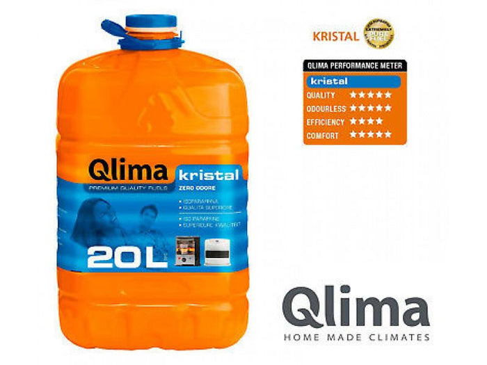 Combustibile liquido inodore universale 20lt Qlima Kristal per stufe