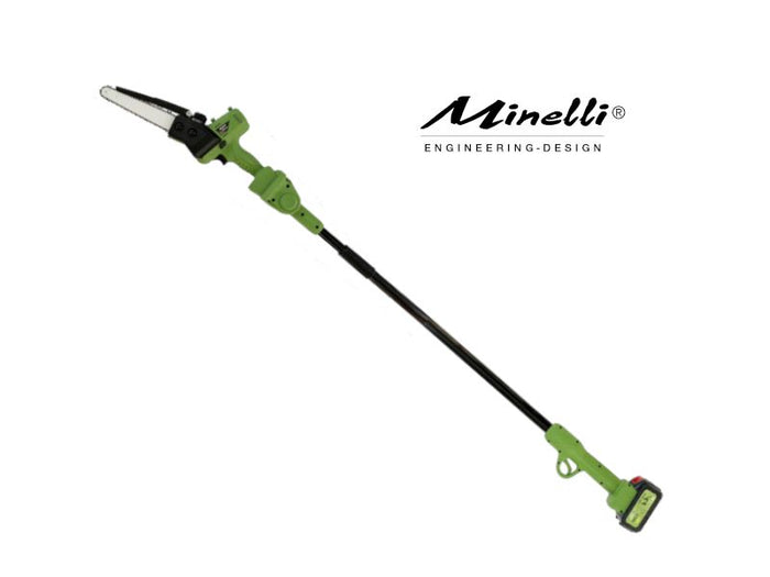 Potatore a Batteria Minelli Ener-Q3 con 2 batterie e barra da 20 cm e asta telescopica