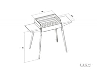 Barbecue a carbone Lisa Etna F portatile in ferro alluminato 60x40cm