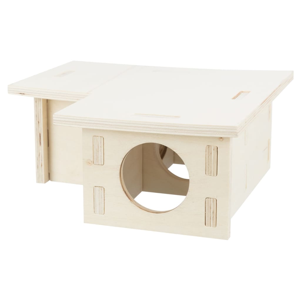 TRIXIE Casetta per Roditori con 3 Camere 25x10x25 cm in Legno 444017