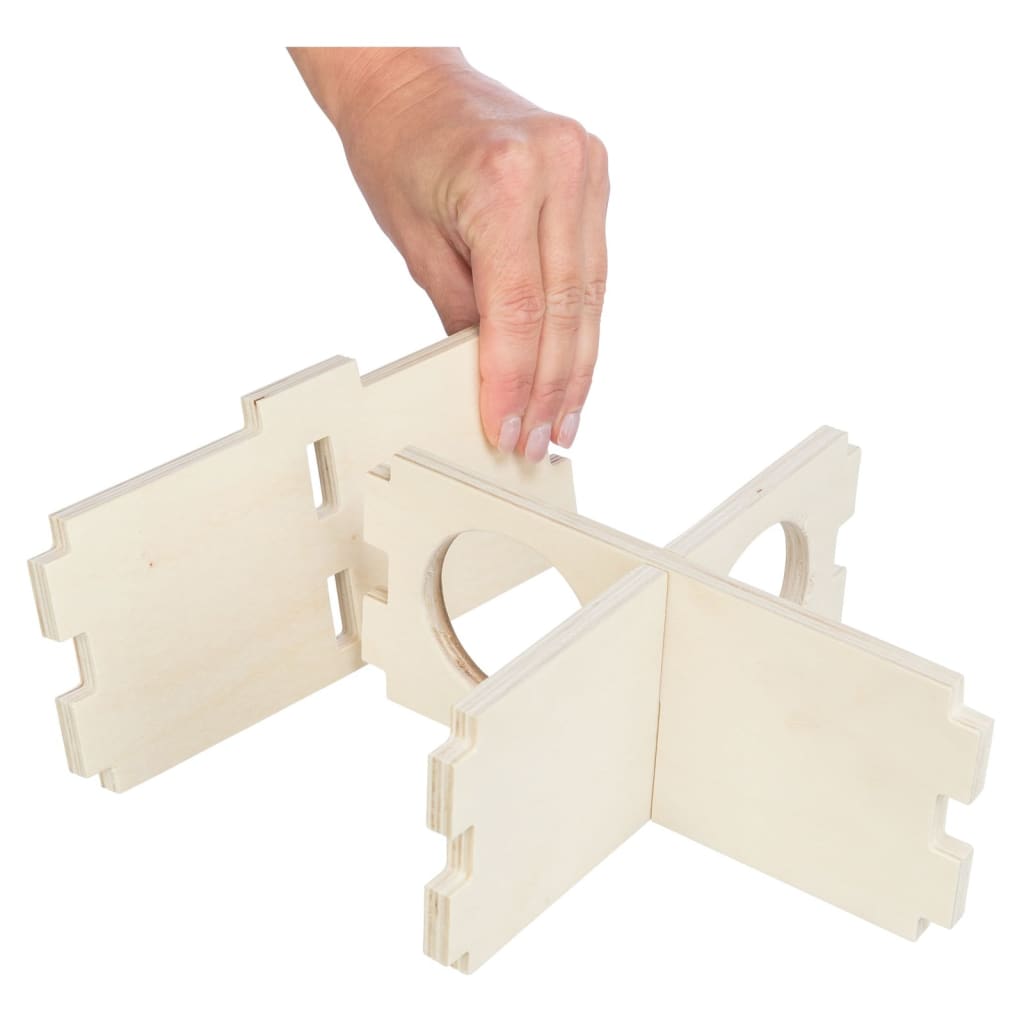TRIXIE Casetta per Roditori con 3 Camere 25x10x25 cm in Legno 444017