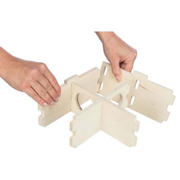 TRIXIE Casetta per Roditori con 3 Camere 25x10x25 cm in Legno 444017