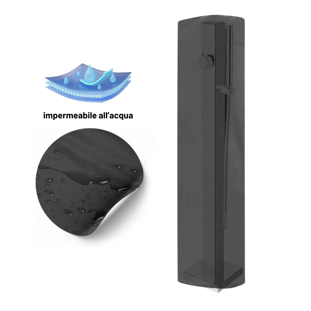 Custodia protettiva doccia esterna impermeabile antivento rivestimento anti uv *** modello salice, confezione 1