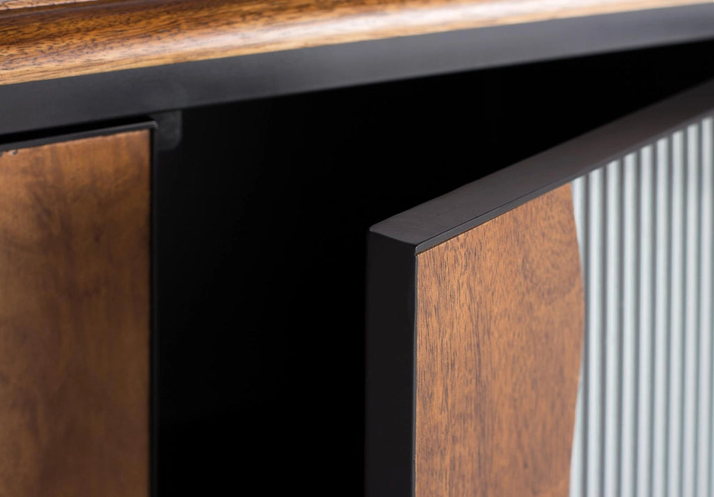Credenza in massello di mango e metallo