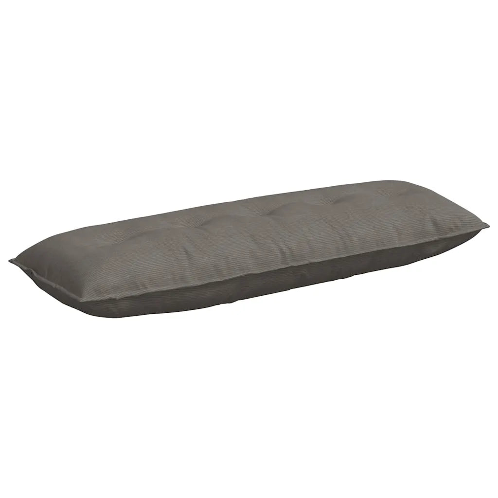 Cuscino per Schiena Grigio chiaro 140 x 50 cm Tessuto in Cords 42014865