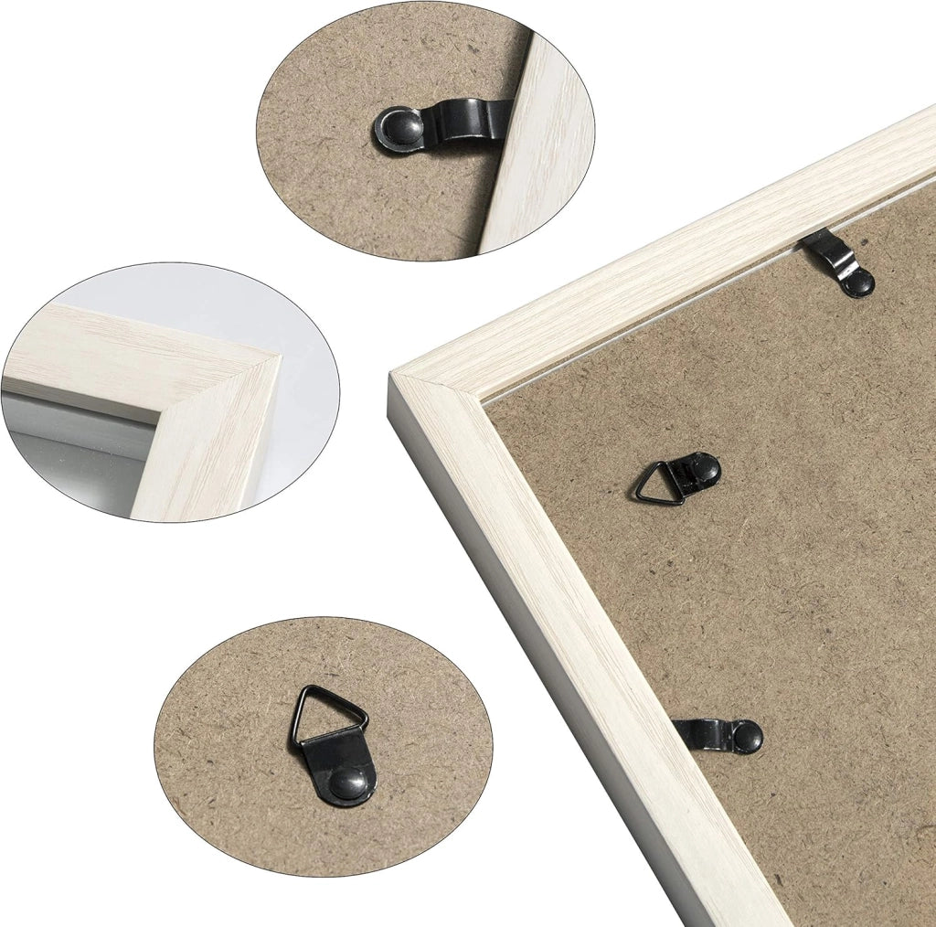 Cornice 3D per Foto 30x40cm, Portafoto da Parete/Tavolo, Cornice Profonda in Legno per Oggetti Fino a 1,5cm Passepartout Incluso, Sfondo Decorativo della Parete, Bianco