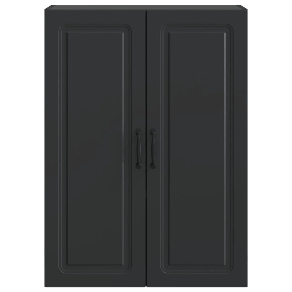 Mobiletto a muro Nero 66 x 34,5 x 90 cm Legno ingegnerizzato 899246