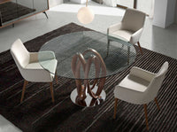 Sedia in tessuto beige