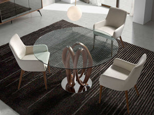 Sedia in tessuto beige