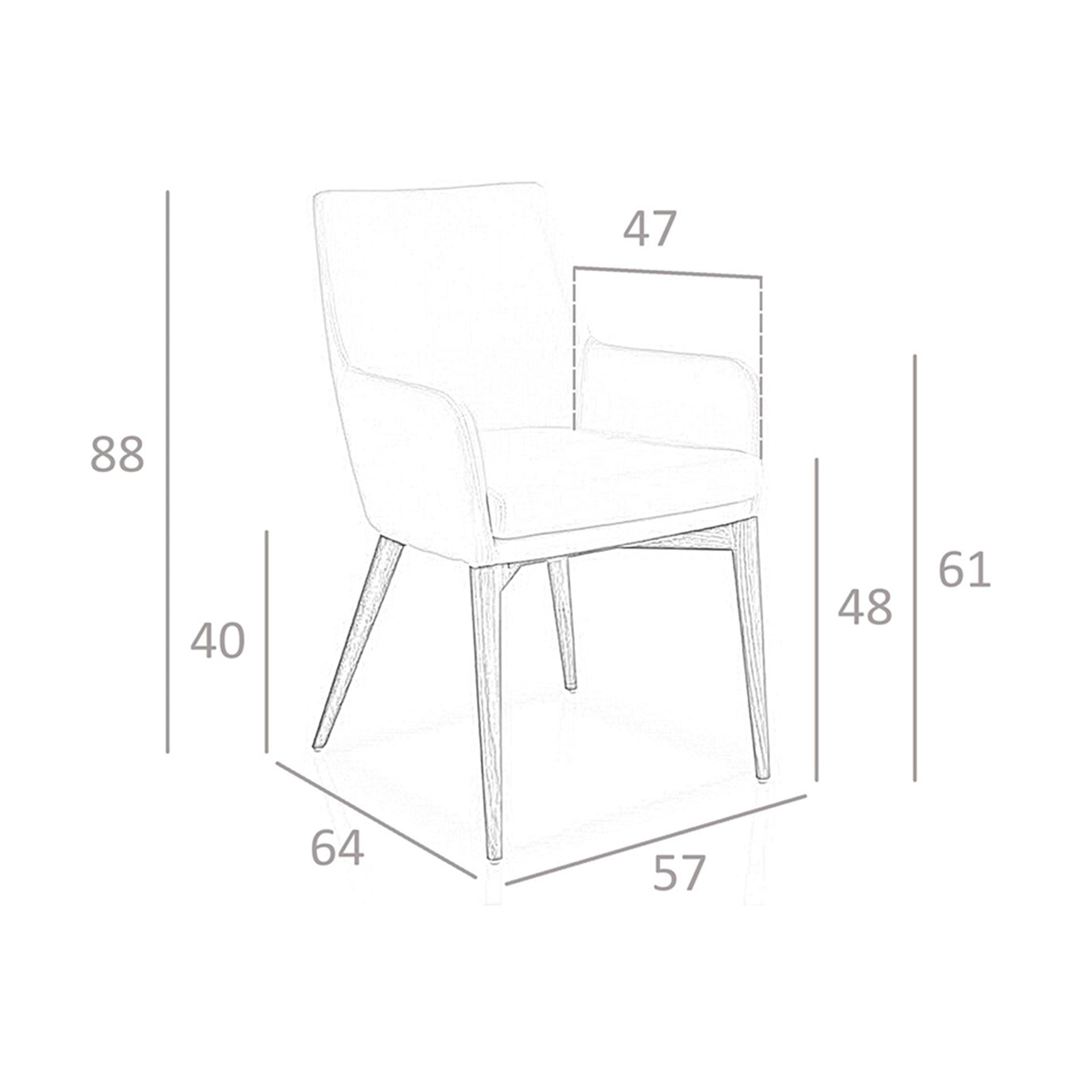 Sedia in tessuto beige