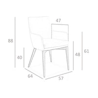 Sedia in tessuto beige