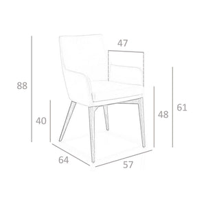 Sedia in tessuto beige