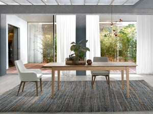 Sedia in tessuto beige