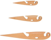 3 Set di Shuttle per Tessitura in Legno di Betulla